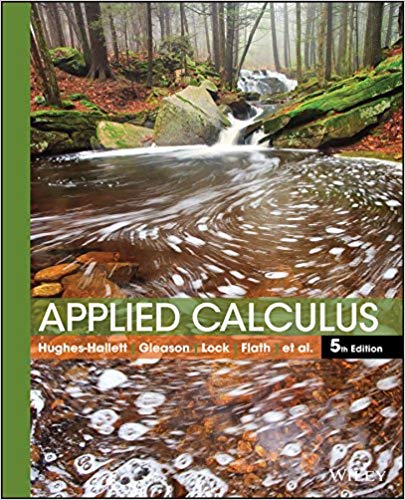 Applied Calculus 5th Edition, ISBN-13: 978-1118174920